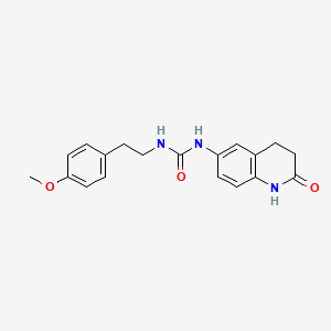 molecular formula C19H21N3O3 B2380945 1-(4-甲氧基苯乙基)-3-(2-氧代-1,2,3,4-四氢喹啉-6-基)脲 CAS No. 1171602-33-7