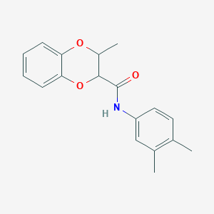 molecular formula C18H19NO3 B2380947 N-(3,4-dimethylphenyl)-2-methyl-2,3-dihydro-1,4-benzodioxine-3-carboxamide CAS No. 871322-90-6
