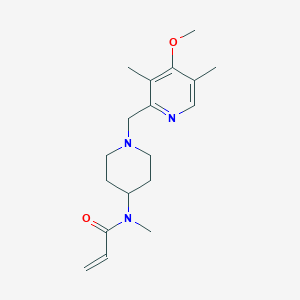molecular formula C18H27N3O2 B2380965 N-[1-[(4-Methoxy-3,5-dimethylpyridin-2-yl)methyl]piperidin-4-yl]-N-methylprop-2-enamide CAS No. 2109220-98-4