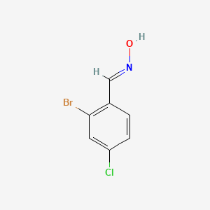 molecular formula C7H5BrClNO B2380966 (NE)-N-[(2-bromo-4-chlorophenyl)methylidene]hydroxylamine CAS No. 1379427-96-9