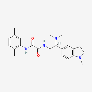 molecular formula C23H30N4O2 B2380968 N1-(2-(二甲氨基)-2-(1-甲基吲哚-5-基)乙基)-N2-(2,5-二甲基苯基)草酰胺 CAS No. 921923-33-3