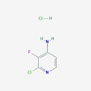 molecular formula C5H5Cl2FN2 B2380970 2-Chloro-3-fluoropyridin-4-amine hydrochloride CAS No. 1955554-02-5