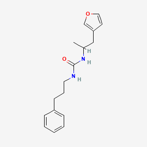 molecular formula C17H22N2O2 B2380987 1-(1-(Furan-3-yl)propan-2-yl)-3-(3-phenylpropyl)urea CAS No. 1788843-52-6