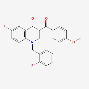 molecular formula C24H17F2NO3 B2381002 6-fluoro-1-(2-fluorobenzyl)-3-(4-methoxybenzoyl)quinolin-4(1H)-one CAS No. 902623-75-0
