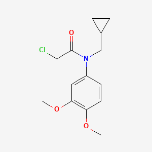 molecular formula C14H18ClNO3 B2381004 2-Chloro-N-(cyclopropylmethyl)-N-(3,4-dimethoxyphenyl)acetamide CAS No. 1397217-31-0