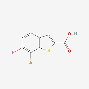 molecular formula C9H4BrFO2S B2381013 7-溴-6-氟苯并[b]噻吩-2-羧酸 CAS No. 1781503-02-3