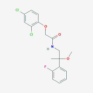 molecular formula C18H18Cl2FNO3 B2381022 2-(2,4-dichlorophenoxy)-N-(2-(2-fluorophenyl)-2-methoxypropyl)acetamide CAS No. 1797558-97-4