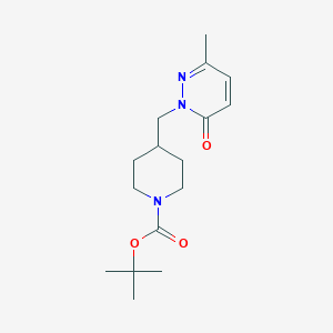 molecular formula C16H25N3O3 B2381031 Tert-butyl 4-[(3-methyl-6-oxopyridazin-1-yl)methyl]piperidine-1-carboxylate CAS No. 2379976-87-9