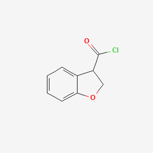 molecular formula C9H7ClO2 B2381035 2,3-Dihydro-1-benzofuran-3-carbonyl chloride CAS No. 1343949-08-5