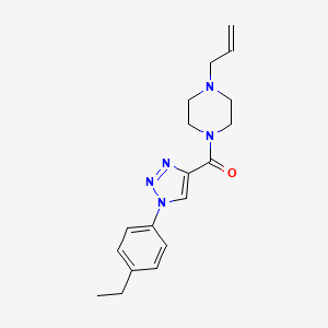 molecular formula C18H23N5O B2381043 [1-(4-乙基苯基)-1H-1,2,3-三唑-4-基][4-(丙-2-烯-1-基)哌嗪-1-基]甲酮 CAS No. 1326906-91-5