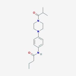 N-[4-(4-isobutyryl-1-piperazinyl)phenyl]butanamide