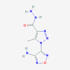 molecular formula C6H8N8O2 B2381054 1-(4-amino-1,2,5-oxadiazol-3-yl)-5-methyl-1H-1,2,3-triazole-4-carbohydrazide CAS No. 324017-24-5