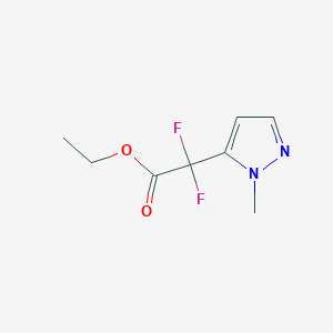 molecular formula C8H10F2N2O2 B2381059 ethyl 2,2-difluoro-2-(1-methyl-1H-pyrazol-5-yl)acetate CAS No. 1343190-46-4