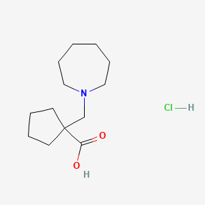 1-(Azepan-1-ylmethyl)cyclopentane-1-carboxylic acid hydrochloride