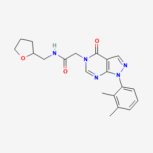 molecular formula C20H23N5O3 B2381066 2-(1-(2,3-dimethylphenyl)-4-oxo-1H-pyrazolo[3,4-d]pyrimidin-5(4H)-yl)-N-((tetrahydrofuran-2-yl)methyl)acetamide CAS No. 897623-20-0
