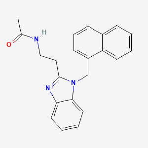 molecular formula C22H21N3O B2381068 N-[2-[1-(萘-1-基甲基)苯并咪唑-2-基]乙基]乙酰胺 CAS No. 876883-62-4