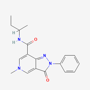 molecular formula C18H20N4O2 B2381071 N-(sec-butyl)-5-methyl-3-oxo-2-phenyl-3,5-dihydro-2H-pyrazolo[4,3-c]pyridine-7-carboxamide CAS No. 923233-14-1