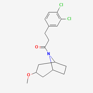 molecular formula C17H21Cl2NO2 B2381090 3-(3,4-dichlorophenyl)-1-((1R,5S)-3-methoxy-8-azabicyclo[3.2.1]octan-8-yl)propan-1-one CAS No. 2320176-30-3