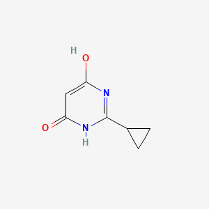 molecular formula C7H8N2O2 B2381095 2-Cyclopropylpyrimidine-4,6-diol CAS No. 7024-58-0
