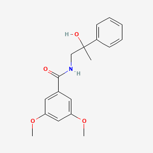 molecular formula C18H21NO4 B2381097 N-(2-hydroxy-2-phenylpropyl)-3,5-dimethoxybenzamide CAS No. 1351641-49-0