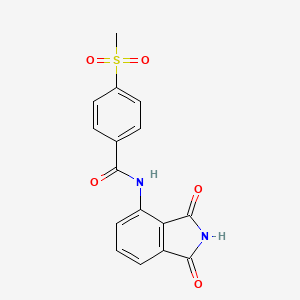 molecular formula C16H12N2O5S B2381099 N-(1,3-二氧代异吲哚-4-基)-4-甲基磺酰基苯甲酰胺 CAS No. 896341-44-9