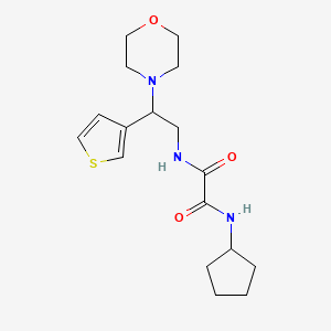 molecular formula C17H25N3O3S B2381103 N1-cyclopentyl-N2-(2-morpholino-2-(thiophen-3-yl)ethyl)oxalamide CAS No. 946248-05-1