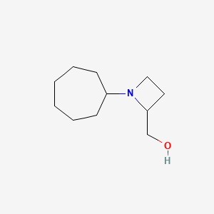 molecular formula C11H21NO B2381104 (1-Cycloheptylazetidin-2-yl)methanol CAS No. 2060025-49-0