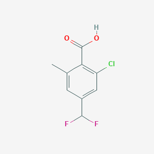 molecular formula C9H7ClF2O2 B2381107 2-Chloro-4-(difluoromethyl)-6-methylbenzoic acid CAS No. 2248407-42-1