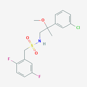 molecular formula C17H18ClF2NO3S B2381109 N-[2-(3-氯苯基)-2-甲氧基丙基]-1-(2,5-二氟苯基)甲磺酰胺 CAS No. 1798464-14-8