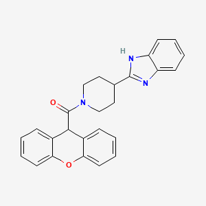 molecular formula C26H23N3O2 B2381121 (4-(1H-苯并[d]咪唑-2-基)哌啶-1-基)(9H-呫吨-9-基)甲酮 CAS No. 887885-61-2