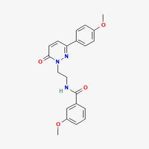 molecular formula C21H21N3O4 B2381128 3-甲氧基-N-(2-(3-(4-甲氧基苯基)-6-氧代嘧啶-1(6H)-基)乙基)苯甲酰胺 CAS No. 921873-39-4
