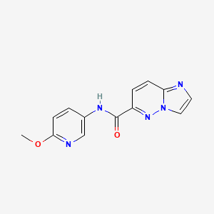 molecular formula C13H11N5O2 B2381131 N-(6-methoxypyridin-3-yl)imidazo[1,2-b]pyridazine-6-carboxamide CAS No. 2415491-14-2
