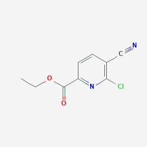 molecular formula C9H7ClN2O2 B2381134 Ethyl 6-chloro-5-cyanopicolinate CAS No. 1780335-83-2