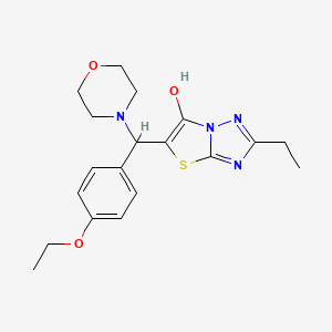 molecular formula C19H24N4O3S B2381137 5-((4-乙氧苯基)(吗啉)甲基)-2-乙基噻唑并[3,2-b][1,2,4]三唑-6-醇 CAS No. 898346-36-6