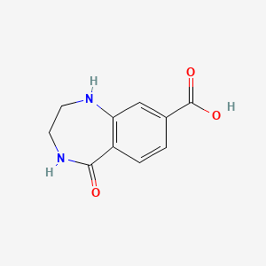 molecular formula C10H10N2O3 B2381164 5-Oxo-1,2,3,4-tetrahydro-1,4-benzodiazepine-8-carboxylic acid CAS No. 2490402-66-7