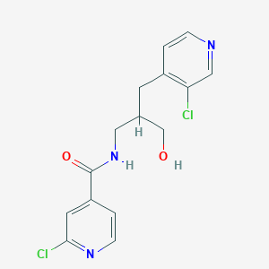 molecular formula C15H15Cl2N3O2 B2381166 2-chloro-N-{2-[(3-chloropyridin-4-yl)methyl]-3-hydroxypropyl}pyridine-4-carboxamide CAS No. 2094850-34-5