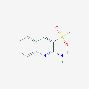 molecular formula C10H10N2O2S B2381167 3-(甲磺酰基)-2-喹啉胺 CAS No. 866019-20-7