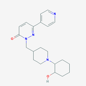 molecular formula C21H28N4O2 B2381168 2-{[1-(2-Hydroxycyclohexyl)piperidin-4-yl]methyl}-6-(pyridin-4-yl)-2,3-dihydropyridazin-3-one CAS No. 2097858-51-8