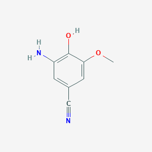 molecular formula C8H8N2O2 B2381169 3-Amino-4-hydroxy-5-methoxybenzonitrile CAS No. 1362094-92-5