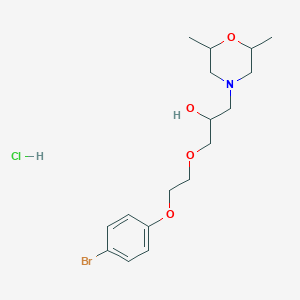 molecular formula C17H27BrClNO4 B2381182 1-(2-(4-溴苯氧基)乙氧基)-3-(2,6-二甲基吗啉代)丙烷-2-醇盐酸盐 CAS No. 1217636-10-6