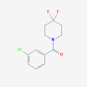 molecular formula C12H12ClF2NO B2381184 (3-Chlorophenyl)-(4,4-difluoropiperidin-1-yl)methanone CAS No. 2326199-71-5