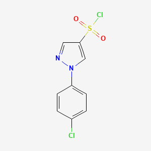 molecular formula C9H6Cl2N2O2S B2381188 1-(4-氯苯基)吡唑-4-磺酰氯 CAS No. 1156603-44-9