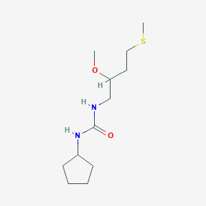 molecular formula C12H24N2O2S B2381197 1-Cyclopentyl-3-(2-methoxy-4-methylsulfanylbutyl)urea CAS No. 2379951-39-8