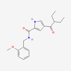 molecular formula C19H24N2O3 B2381198 4-(2-ethylbutanoyl)-N-[(2-methoxyphenyl)methyl]-1H-pyrrole-2-carboxamide CAS No. 478259-86-8