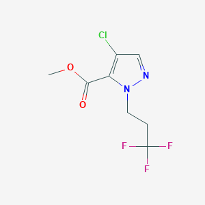 molecular formula C8H8ClF3N2O2 B2381199 methyl 4-chloro-1-(3,3,3-trifluoropropyl)-1H-pyrazole-5-carboxylate CAS No. 1856043-77-0
