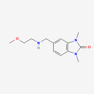 molecular formula C13H19N3O2 B2381205 5-[(2-甲氧基-乙氨基)-甲基]-1,3-二甲基-1,3-二氢-苯并咪唑-2-酮 CAS No. 878452-97-2