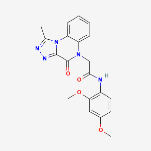 molecular formula C20H19N5O4 B2381212 N-(2,4-二甲氧基苯基)-2-(1-甲基-4-氧代[1,2,4]三唑并[4,3-a]喹喔啉-5(4H)-基)乙酰胺 CAS No. 1260934-38-0