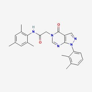 molecular formula C24H25N5O2 B2381217 2-(1-(2,3-dimethylphenyl)-4-oxo-1H-pyrazolo[3,4-d]pyrimidin-5(4H)-yl)-N-mesitylacetamide CAS No. 895022-14-7