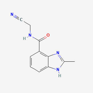 molecular formula C11H10N4O B2381222 N-(Cyanomethyl)-2-methyl-1H-benzimidazole-4-carboxamide CAS No. 2305265-46-5