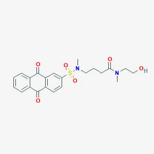 molecular formula C22H24N2O6S B2381231 N-(2-hydroxyethyl)-N-methyl-4-(N-methyl-9,10-dioxo-9,10-dihydroanthracene-2-sulfonamido)butanamide CAS No. 941900-52-3